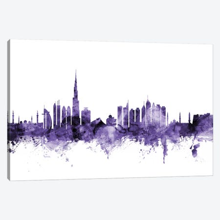 Dubai, UAE Skyline Canvas Print #MTO584} by Michael Tompsett Art Print