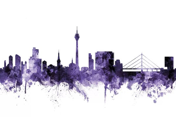 Purple Düsseldorf, Germany Skyline