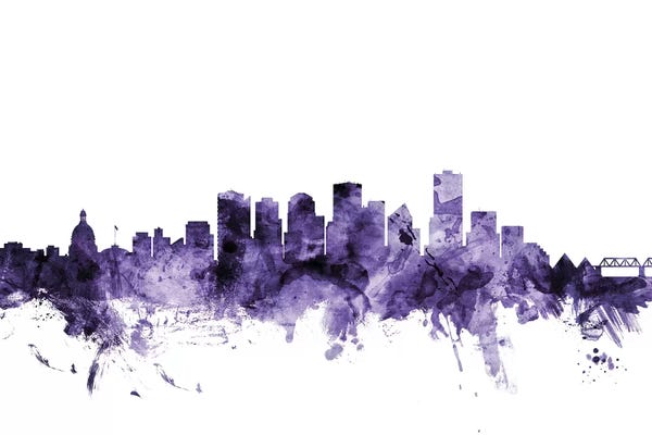 Purple Edmonton, Canada Skyline