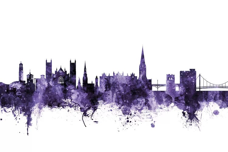 Purple Exeter, England Skyline