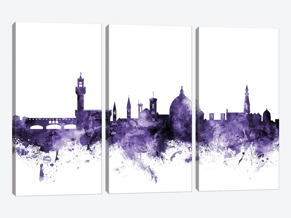 Florence, Italy Skyline by Michael Tompsett 3-piece Canvas Art Print