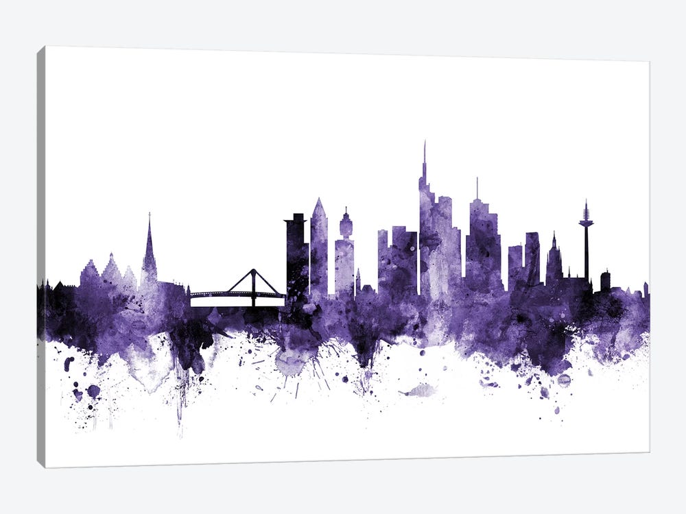 Frankfurt, Germany Skyline by Michael Tompsett 1-piece Canvas Print