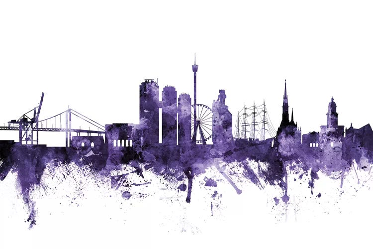Purple Gothenburg, Sweden Skyline