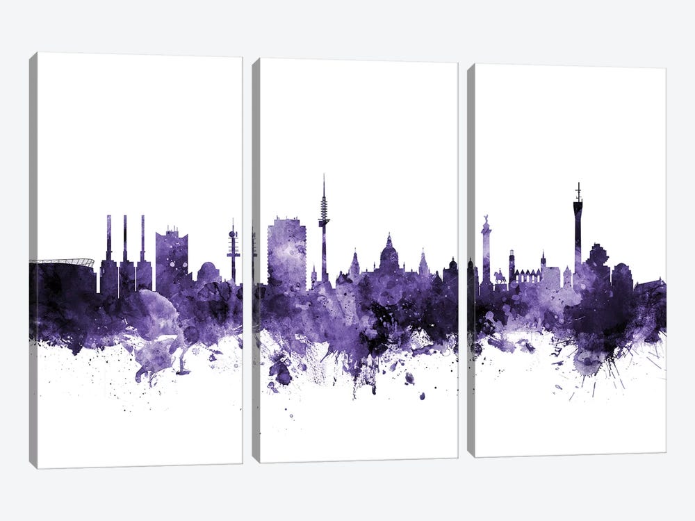 Hannover, Germany Skyline by Michael Tompsett 3-piece Canvas Print