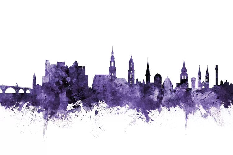 Purple Heidelberg, Germany Skyline by Michael Tompsett wall art