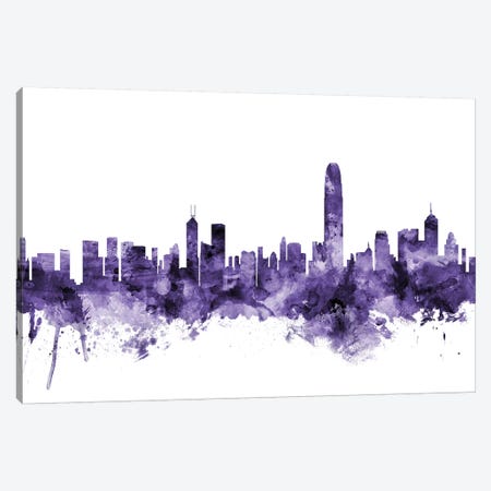 Hong Kong Skyline Canvas Print #MTO608} by Michael Tompsett Canvas Print