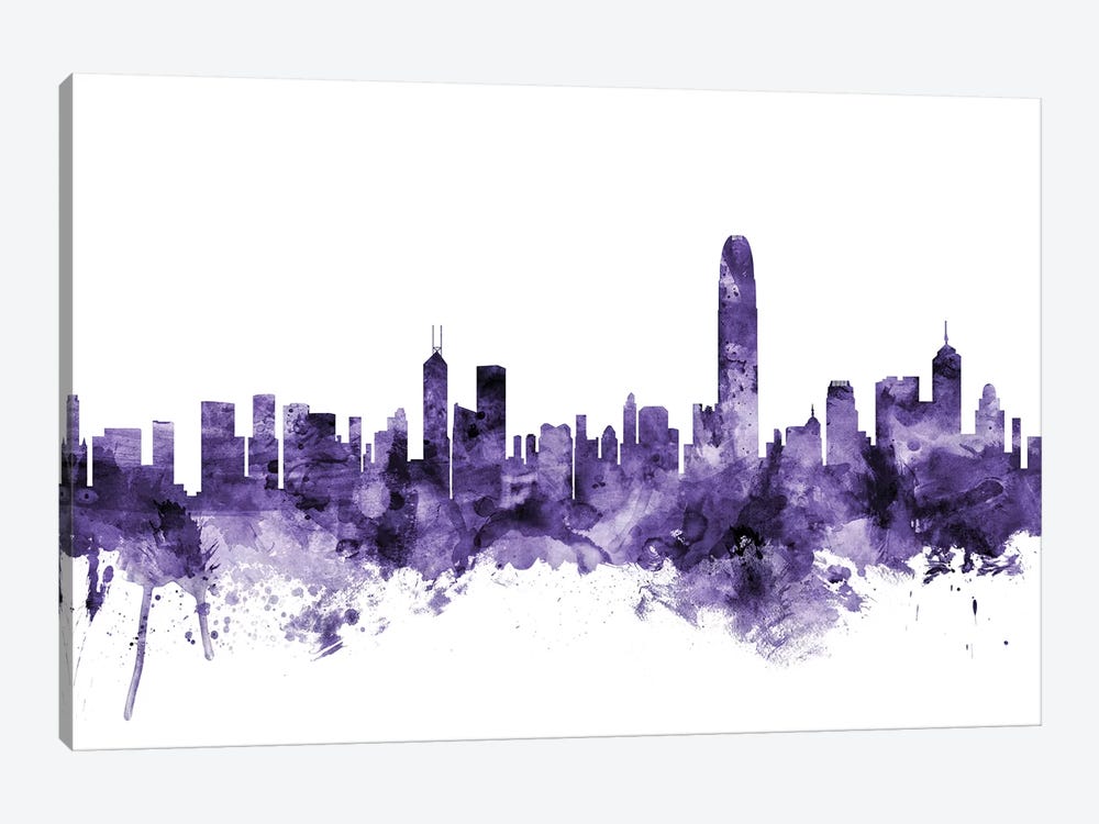 Hong Kong Skyline by Michael Tompsett 1-piece Art Print