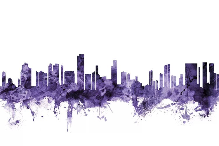 Purple Honolulu, Hawaii Skyline