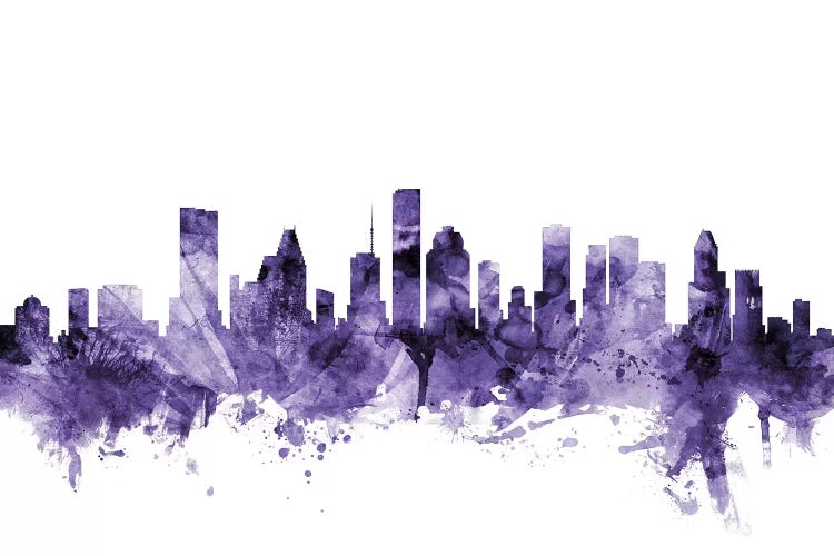 Purple Houston, Texas Skyline