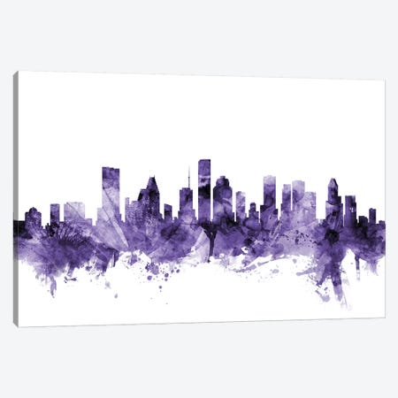 Houston, Texas Skyline Canvas Print #MTO610} by Michael Tompsett Canvas Artwork