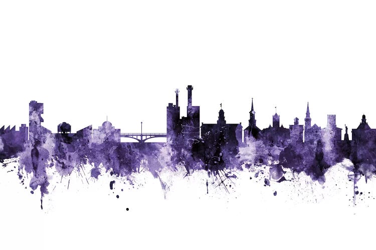 Purple Iowa City, Iowa Skyline