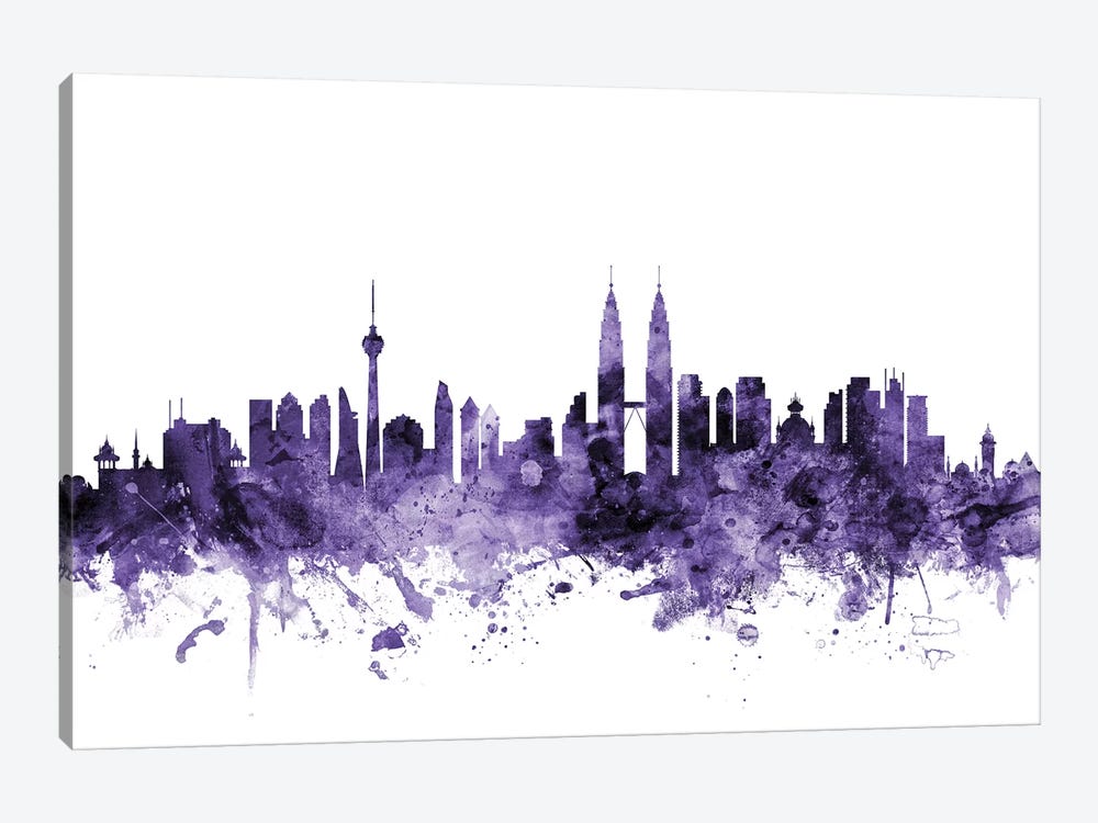 Kuala Lumpur, Malaysia Skyline by Michael Tompsett 1-piece Canvas Artwork