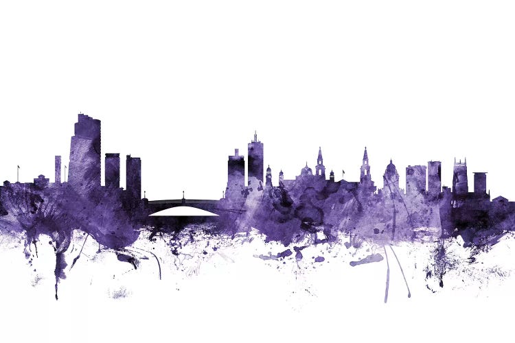 Purple Leeds, England Skyline