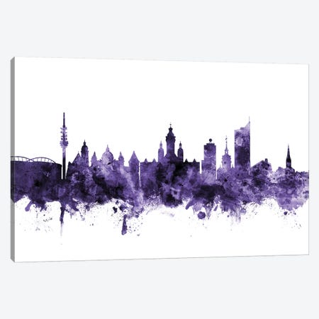 Leipzig, Germany Skyline Canvas Print #MTO627} by Michael Tompsett Canvas Artwork