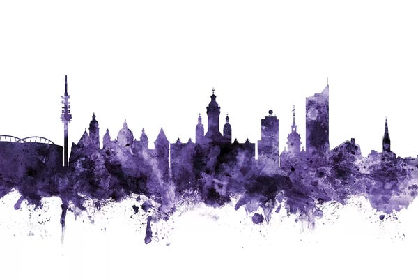 Purple Leipzig, Germany Skyline