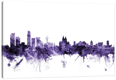 Liverpool, England Skyline Canvas Art Print - Liverpool Art