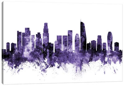 Los Angeles, California Skyline II Canvas Art Print - Los Angeles Art