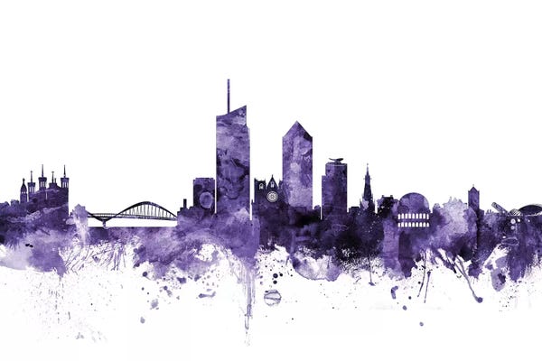 Purple Lyon, France Skyline