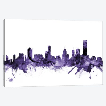 Melbourne, Australia Skyline Canvas Print #MTO645} by Michael Tompsett Canvas Art