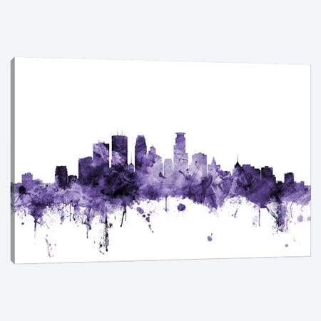 Minneapolis, Minnesota Skyline Canvas Print #MTO651} by Michael Tompsett Canvas Wall Art