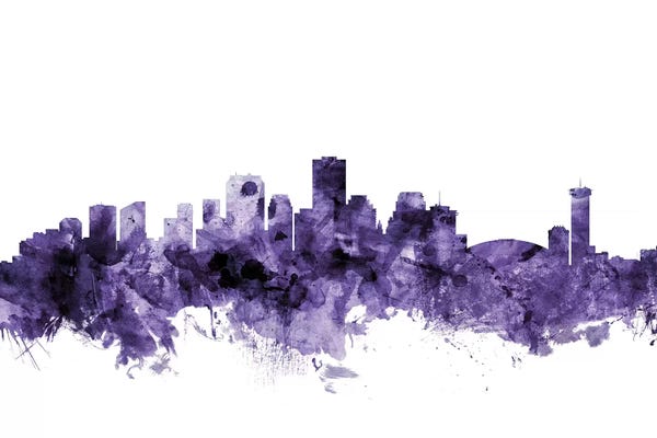 Purple New Orleans, Louisiana Skyline