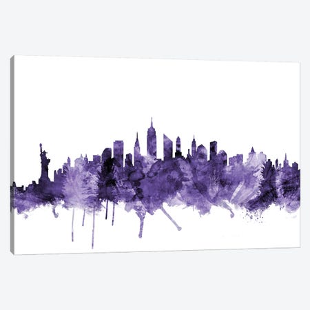 New York City Skyline I Canvas Print #MTO659} by Michael Tompsett Canvas Wall Art