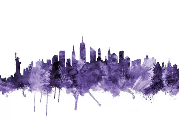 New York City Skylines: New York City Skyline I by Michael Tompsett