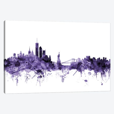 New York City Skyline II Canvas Print #MTO660} by Michael Tompsett Art Print