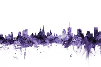 Purple Ottawa, Canada Skyline by Michael Tompsett canvas print