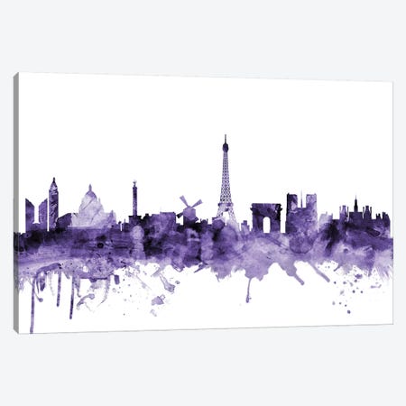 Paris, France Skyline Canvas Print #MTO669} by Michael Tompsett Art Print