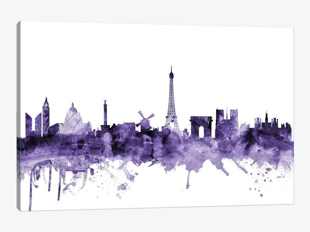Paris, France Skyline by Michael Tompsett 1-piece Canvas Artwork