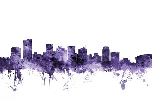 Phoenix: Purple Phoenix, Arizona Skyline by Michael Tompsett
