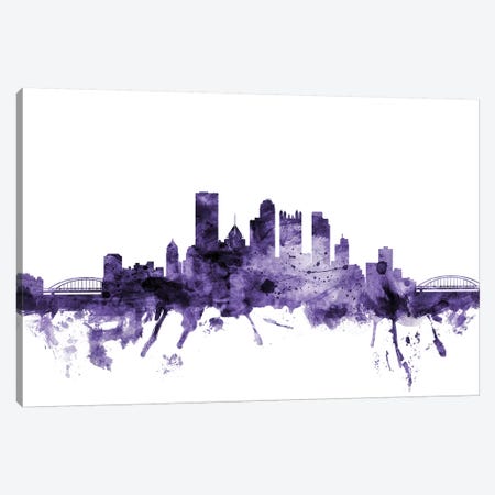 Pittsburgh, Pennsylvania Skyline Canvas Print #MTO673} by Michael Tompsett Canvas Art