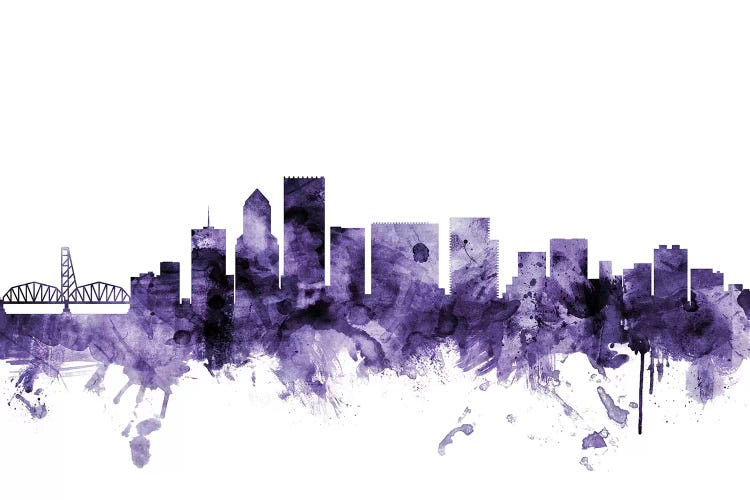 Purple Portland, Oregon Skyline