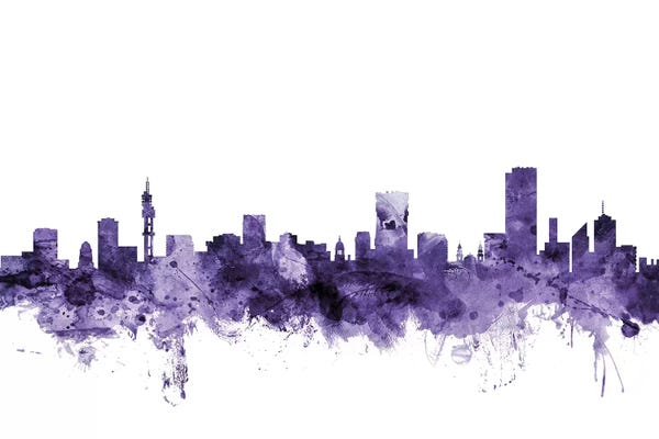 Pretoria: Purple Pretoria, South Africa Skyline by Michael Tompsett