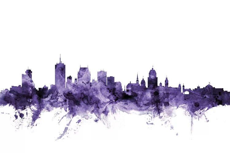 Purple Quebec, Canada Skyline by Michael Tompsett wall art