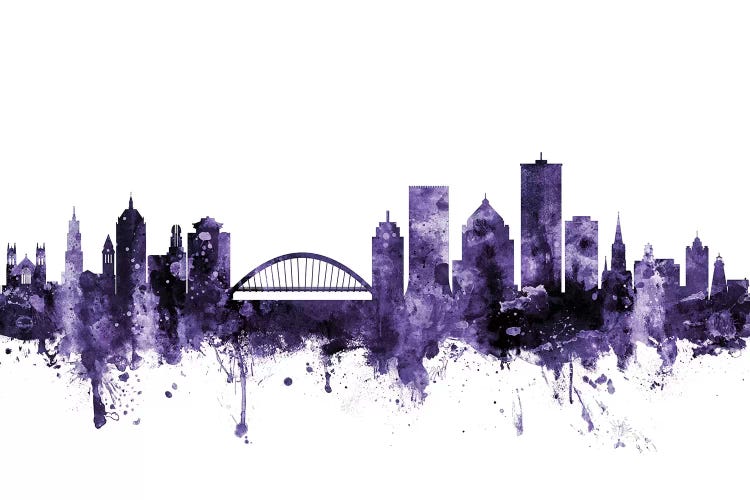 Purple Rochester, New York Skyline