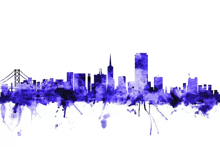 Purple San Francisco, California Skyline I by Michael Tompsett wall art