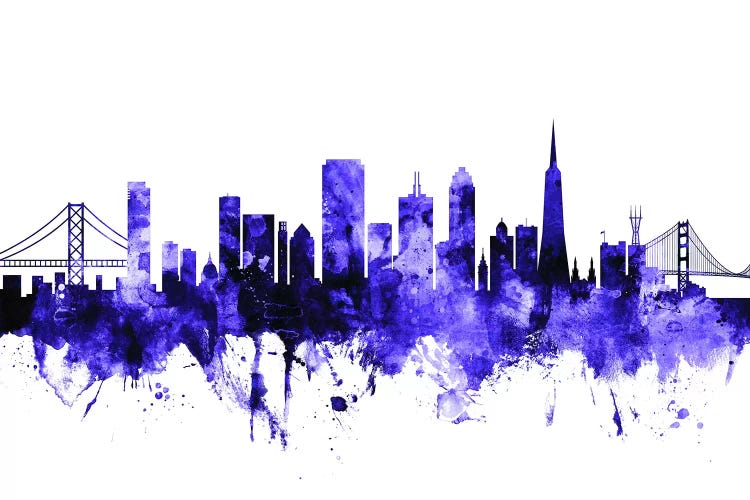 Purple San Francisco, California Skyline II