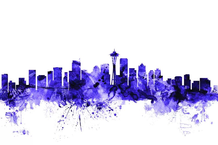 Purple Seattle, Washington Skyline