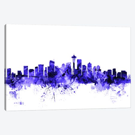 Seattle, Washington Skyline Canvas Print #MTO697} by Michael Tompsett Art Print