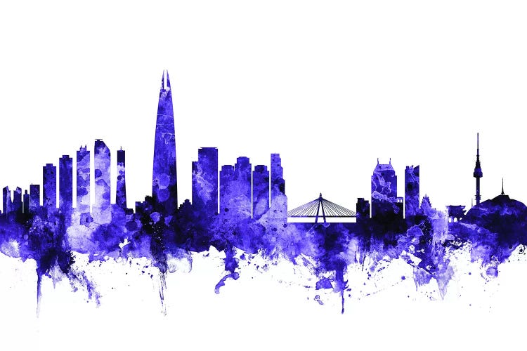 Purple Seoul, South Korea Skyline