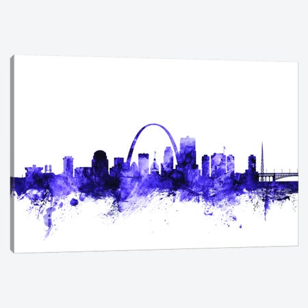 St. Louis, Missouri Skyline Canvas Print #MTO705} by Michael Tompsett Canvas Art Print