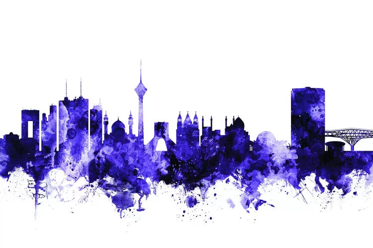Purple Tehran, Iran Skyline