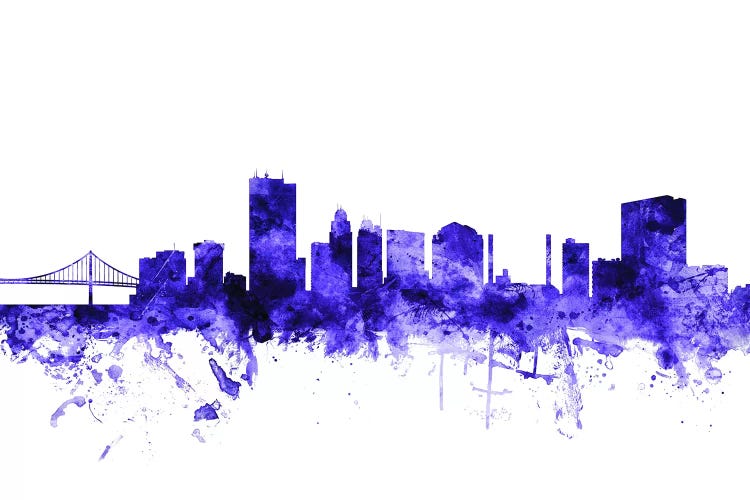 Purple Toledo, Ohio Skyline