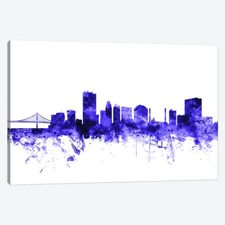 Toledo, Ohio Skyline Canvas Print #MTO715} by Michael Tompsett Canvas Wall Art