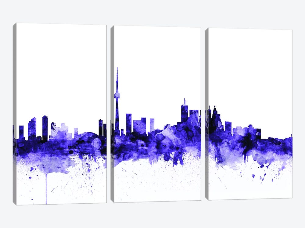 Toronto, Canada Skyline by Michael Tompsett 3-piece Canvas Print