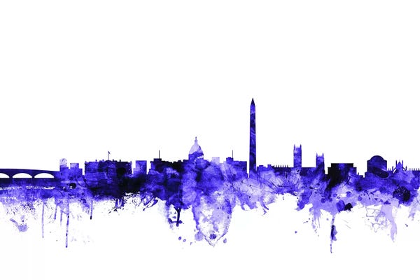 Purple Washington, DC Skyline