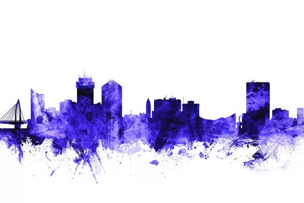Kansas: Purple Wichita, Kansas Skyline by Michael Tompsett