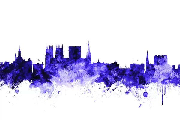York: Purple York, England Skyline by Michael Tompsett